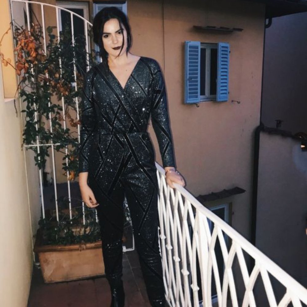 ZARA BLACK WARM THICK VELVET JUMPSUIT